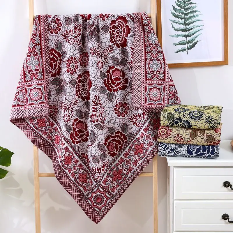 WASART Vintage Rose Jacquard Blanket Thicken Multipurpose Throw for Bed Picnic Sofa Soft & Portable Decor Gift Home Outdoor Use