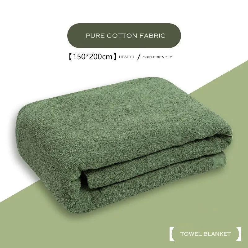 WASART Summer army green towel cotton quilt nap blanket soft bedspread air conditioning cool thin comforter luxury bedding 150