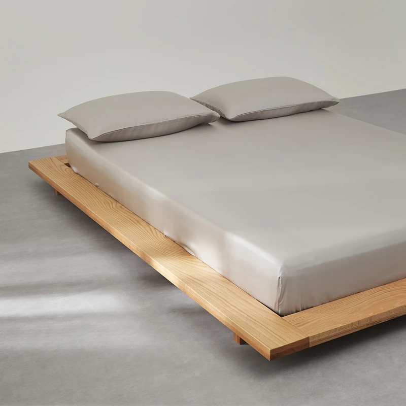 Pure Mulberry Silk Fitted Sheet Single Double King Queen Size Mattress Cover Luxurious High-End 100% Silk Bedding Sheets 160/200