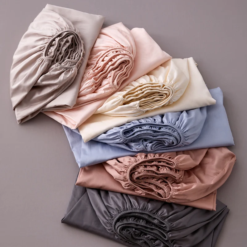 Premium Egyptian Cotton Fitted Sheet with Elastic Bands 800 Thread Count Mattress Covers for Single Double King Queen Bed Cover