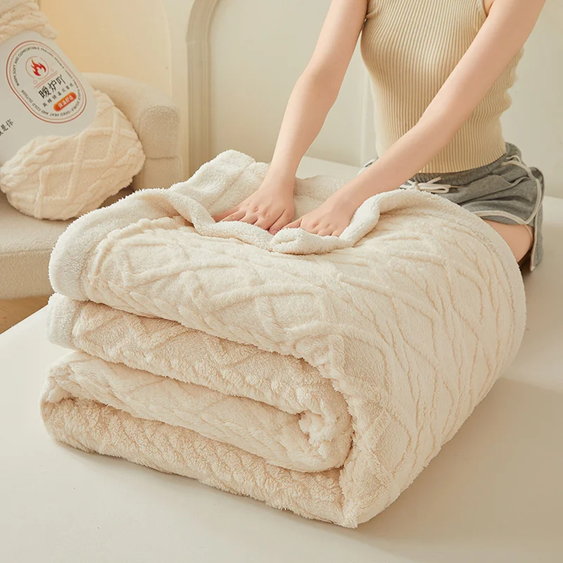 Premium Sherpa Double Layer Blanket Soft Reversible Fleece Warm Thick Throw Blanket for Bed, Couch Cozy All-Season Home Decor