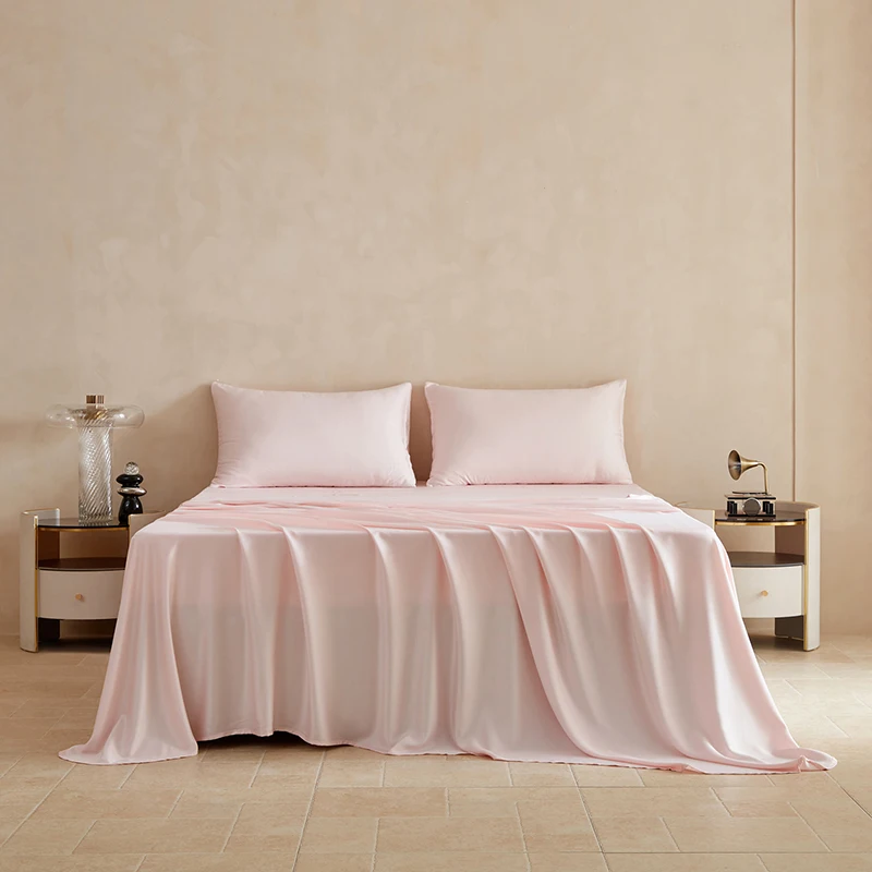 100% Silk 1pc Flat Bed Sheet Luxury Natural Mulberry Silk Bedding Flat Top Sheet Customized Any Size Bedsheet Smooth Bed Linen