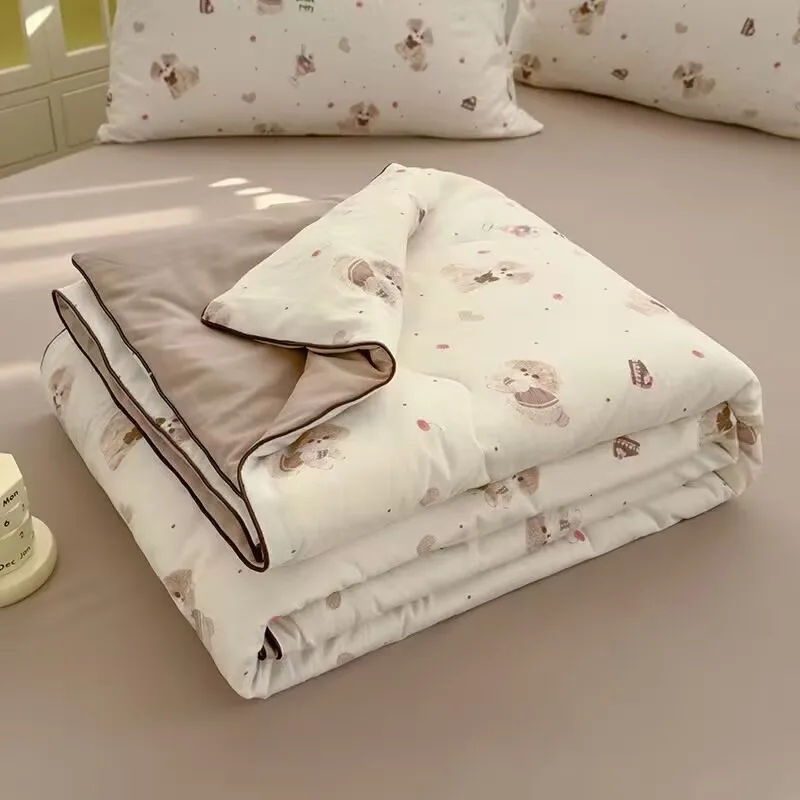 Summer Soy Fiber Thin Quilt Comforter Soft Air Conditioning Quilt/Duvet/Blanket Bed Duvets 150x200 200x230 Machine Washable