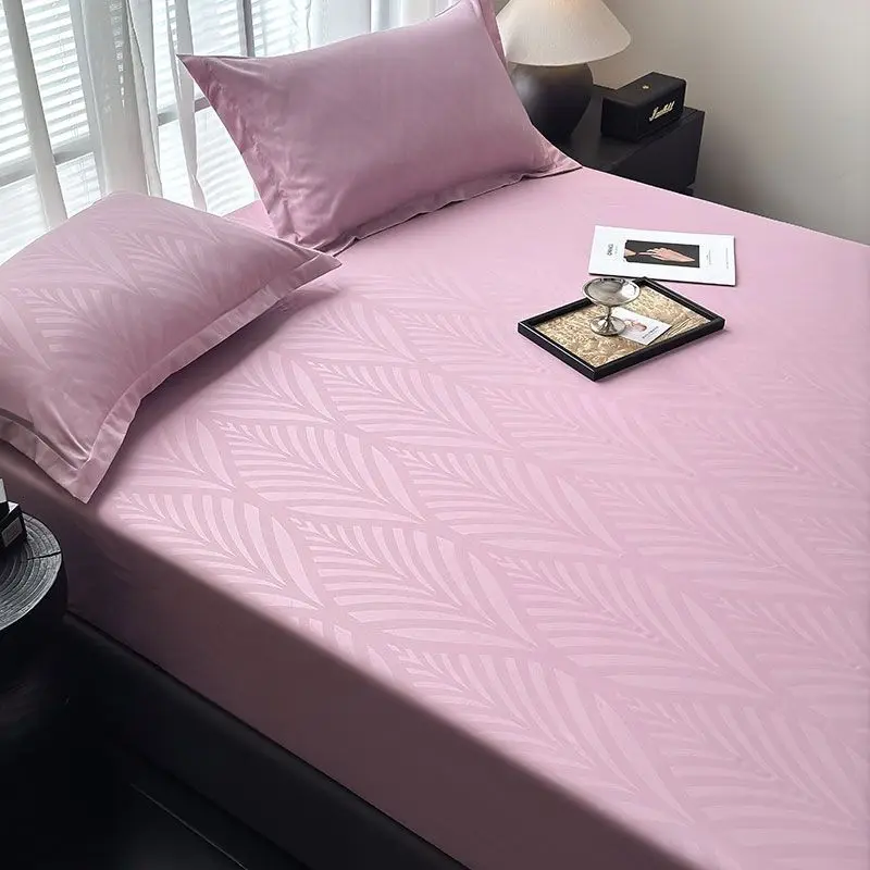 WASART Geometry Print Mattress Protector Elastic Fitted Bed Sheet Cover Luxury Double Bed Hypoallergenic Soft Breathable Bedding