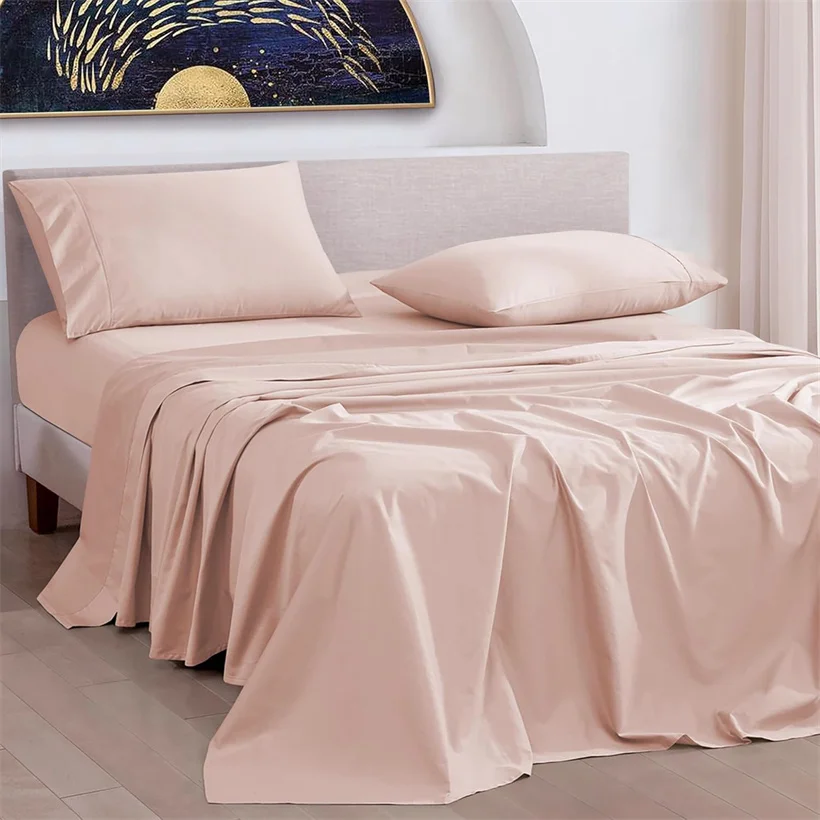 Soft Bed Sheet Set 100% Egyptian Cotton Bedding Set 1000TC 4/6pcs Bed Sheets Set Luxury Soft Fitted Sheet Bedsheet Pillowcase