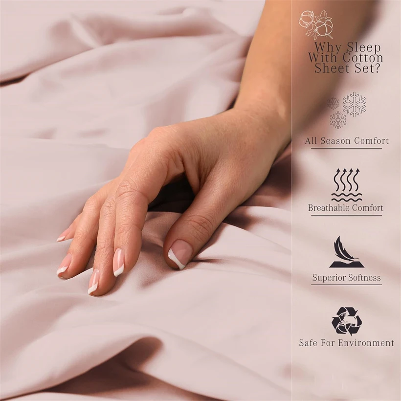 Soft Bed Sheet Set 100% Egyptian Cotton Bedding Set 1000TC 4/6pcs Bed Sheets Set Luxury Soft Fitted Sheet Bedsheet Pillowcase