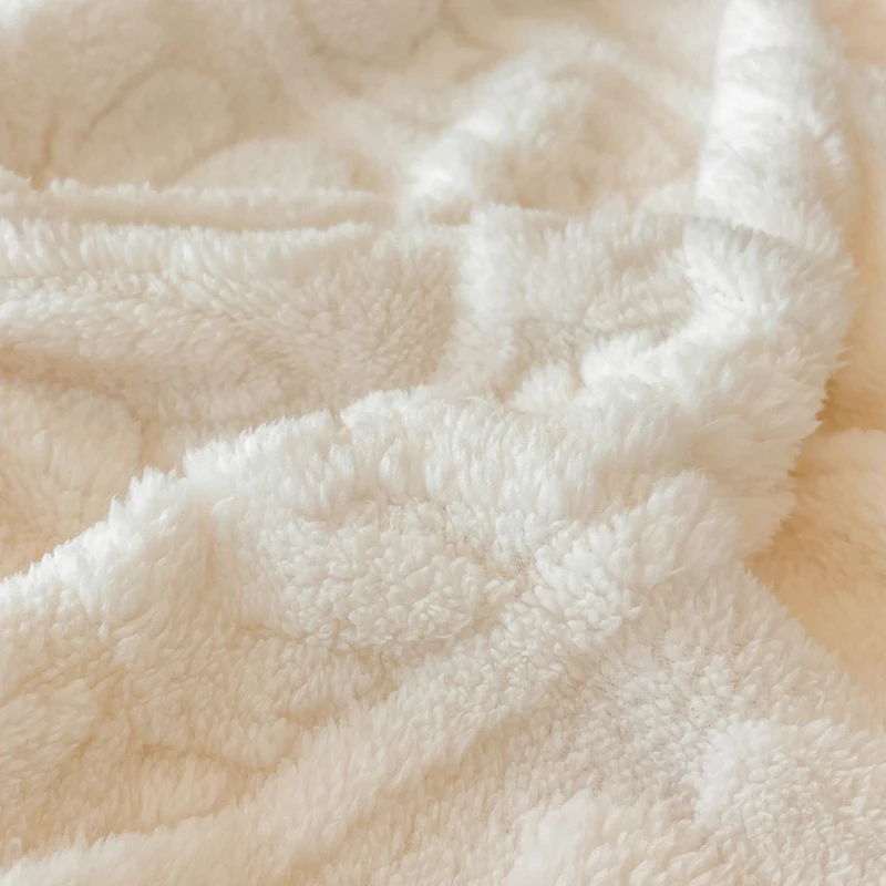 WASART Soft warm coral fleece fitted sheet elastic mattress protector cover retro jacquard winter fluffy plush bed linen 180x200