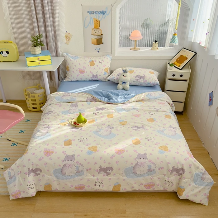 Summer Soy Fiber Thin Quilt Comforter Soft Air Conditioning Quilt/Duvet/Blanket Bed Duvets 150x200 200x230 Machine Washable