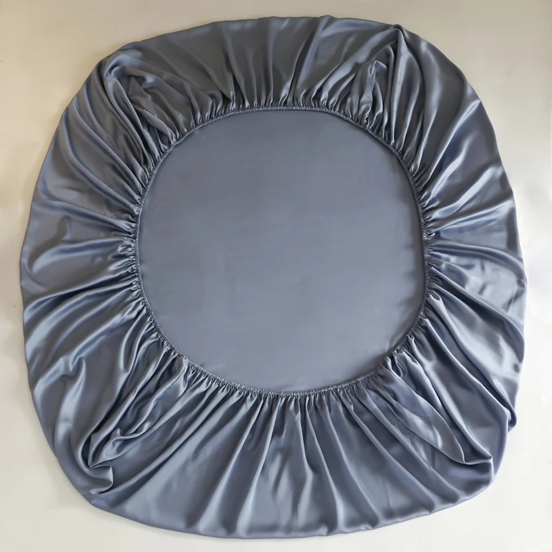 Mulberry Silk Fitted Bed Sheet with Elastic Bands Luxury Mattress Cover Single Double Queen  King Size Bed Cover 100/160/200/220